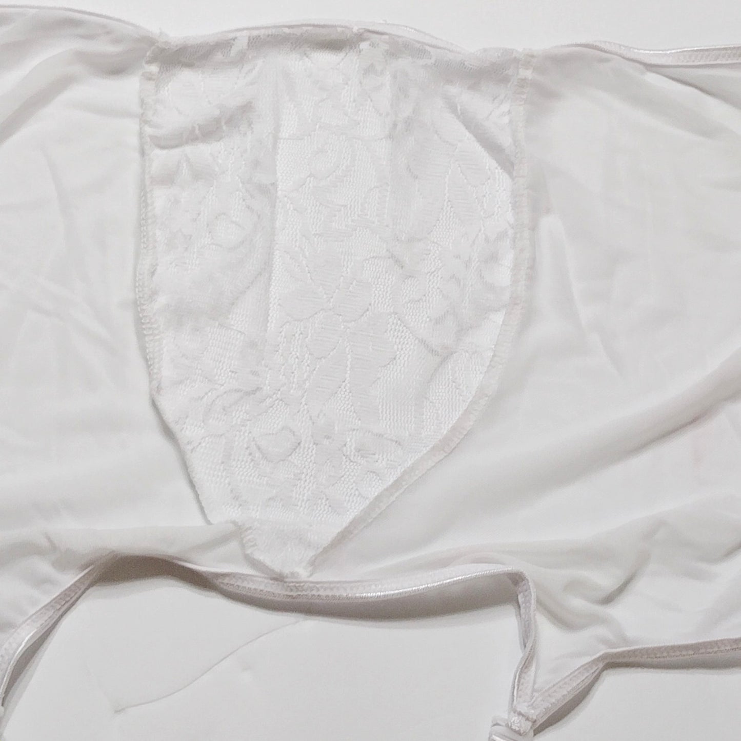 White Garter Belt and Panty Set XXXL 95% Poly 5% Spandex NEW