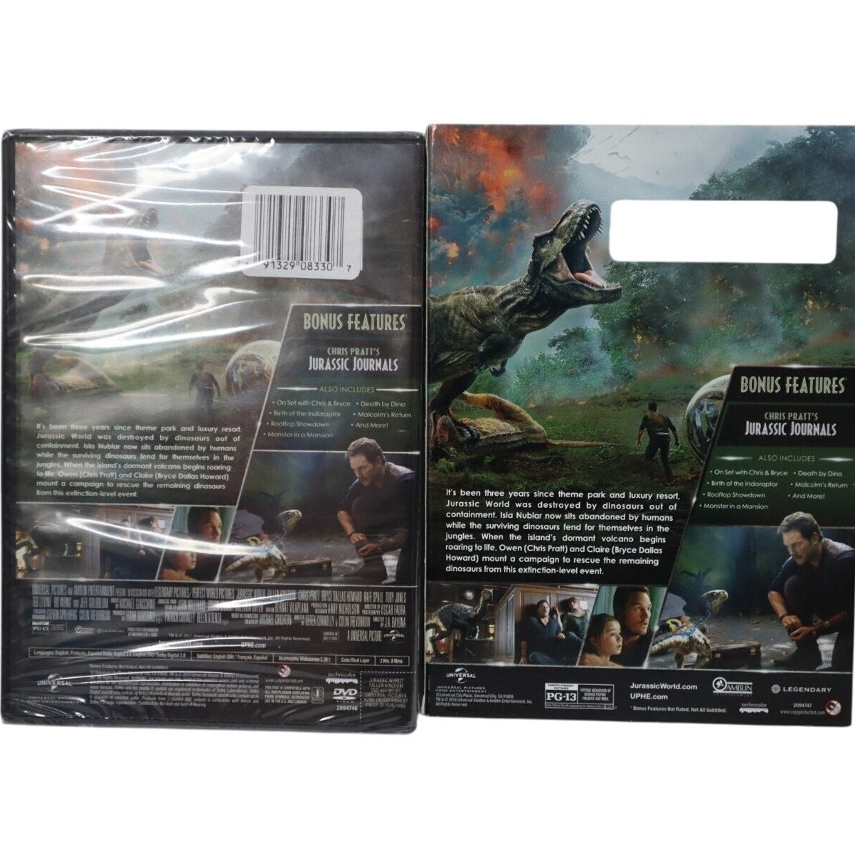 Jurassic World: Fallen Kingdom DVD 2018 – Action Adventure, Chris Pratt, Bryce