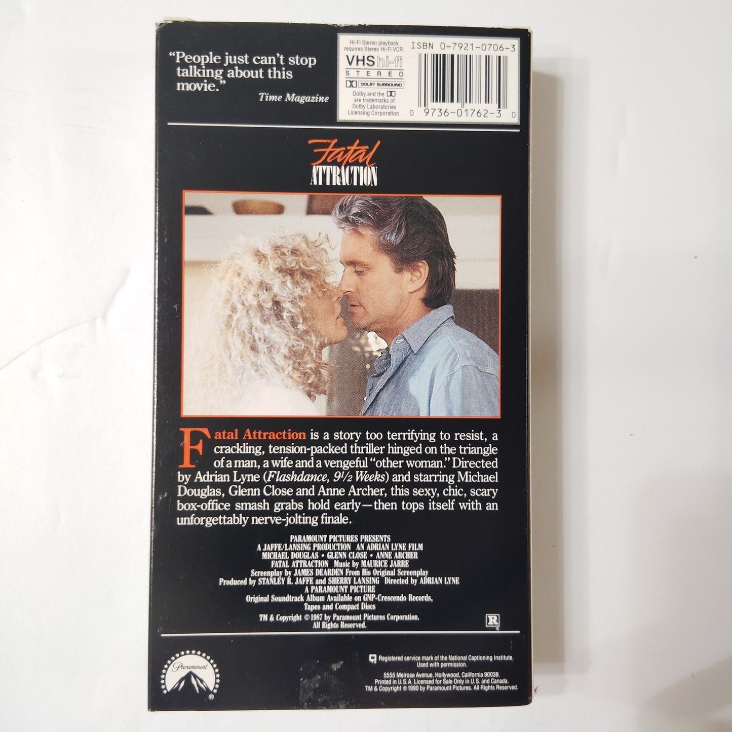 Fatal Attraction VHS 1987 Michael Douglas Glenn Close Thriller