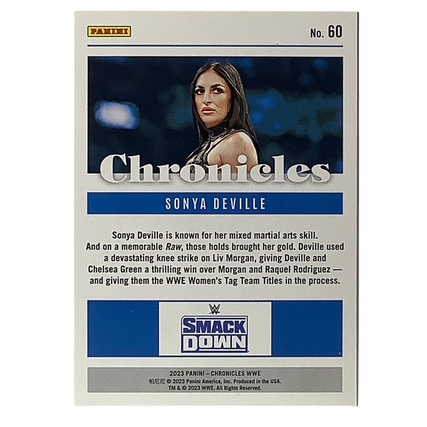 Sonya Deville, WWE, Card 60, 2023 Panini - Chronicles WWE Collectors Card, NM+
