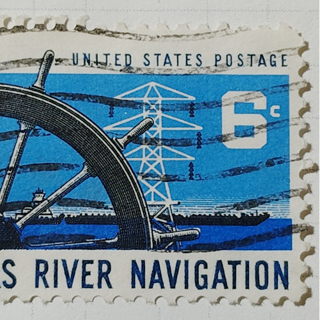 1968 US 6c Arkansas River Navigation Commemorative #1358 Used Cancelled