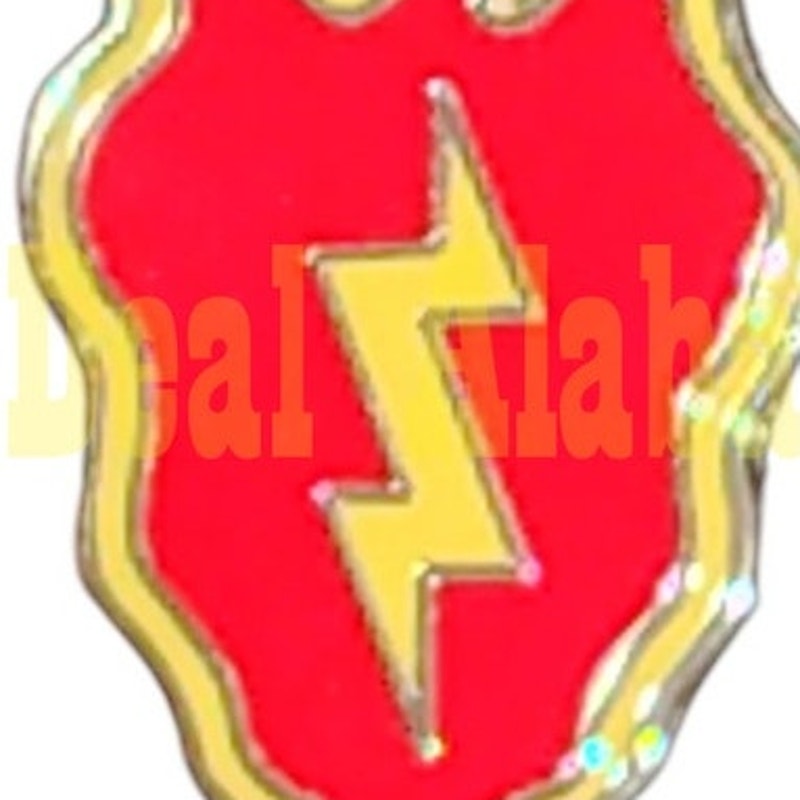 25th Infantry Division Hat, Lapel or Brooch Novelty Collectors Pin 1"H x 3/4"W