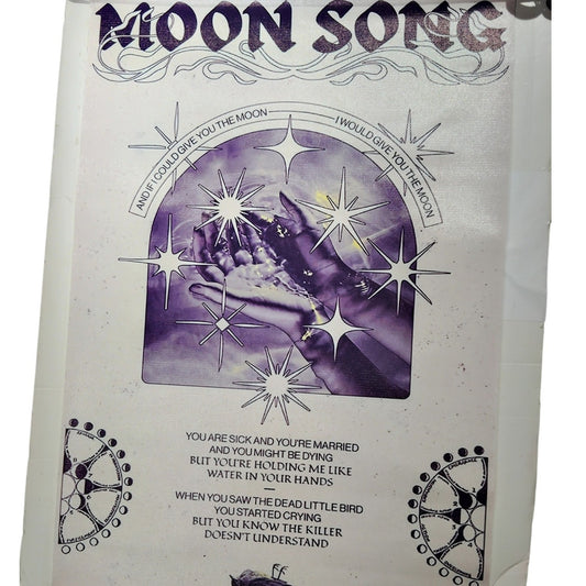 Phoebe Bridgers "Moon Song" Canvas Wall Art, Indie Music Poster Print, Album Lyrics, 12x16" Unframed