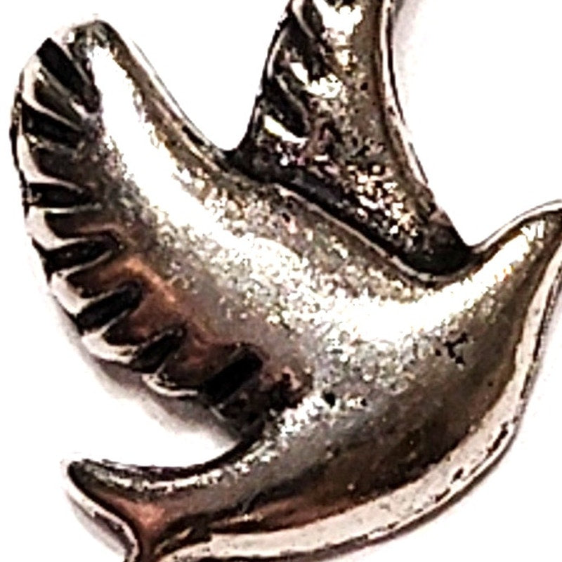 Seagull Charm Patinated Silver‑Tone Alloy Bird in Flight 1/2" Pendant Jewelry