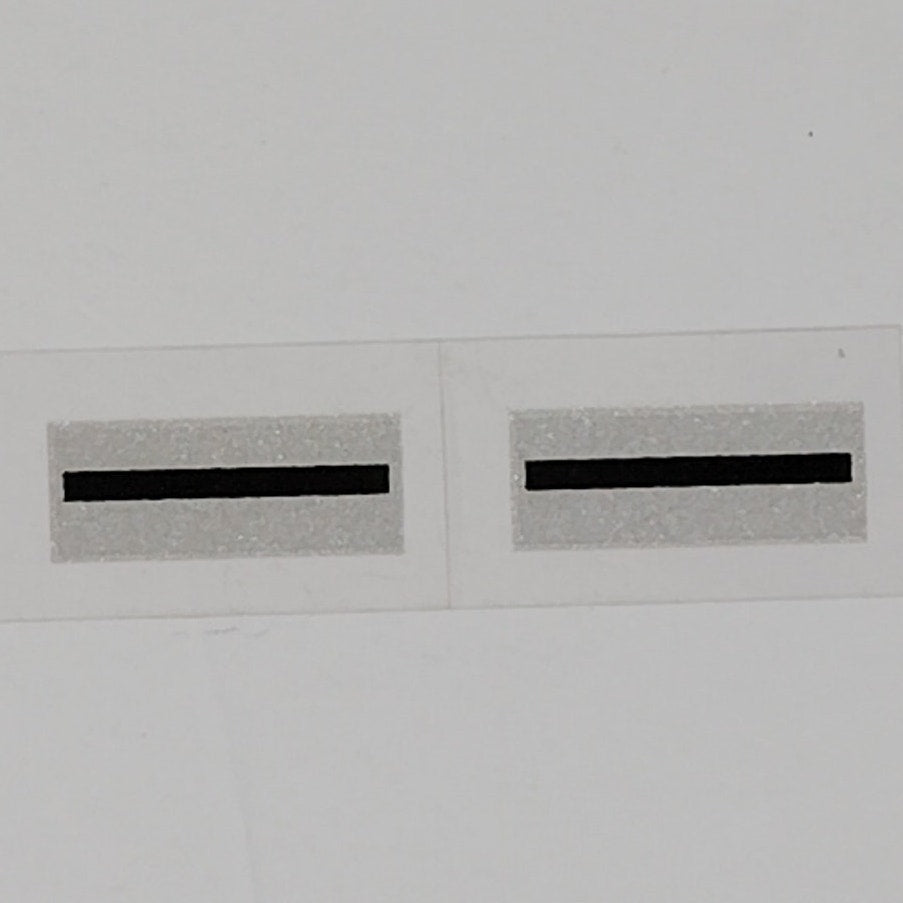 2nd Lieutenant Rank Bar Decal Set (O-1) 1" x 3/8"  Vinyl – Outside Window Mount