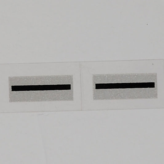 2nd Lieutenant Rank Bar Decal Set (O-1) 1" x 3/8"  Vinyl – Outside Window Mount