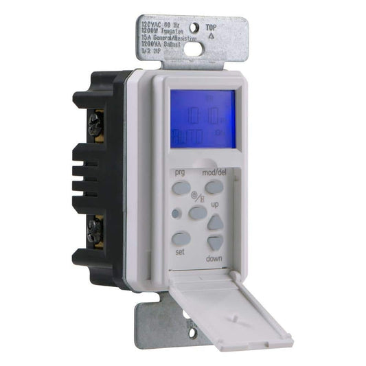 Defiant 5 Amp 30-Minutes Indoor in-Wall Digital Programmable Timer, White