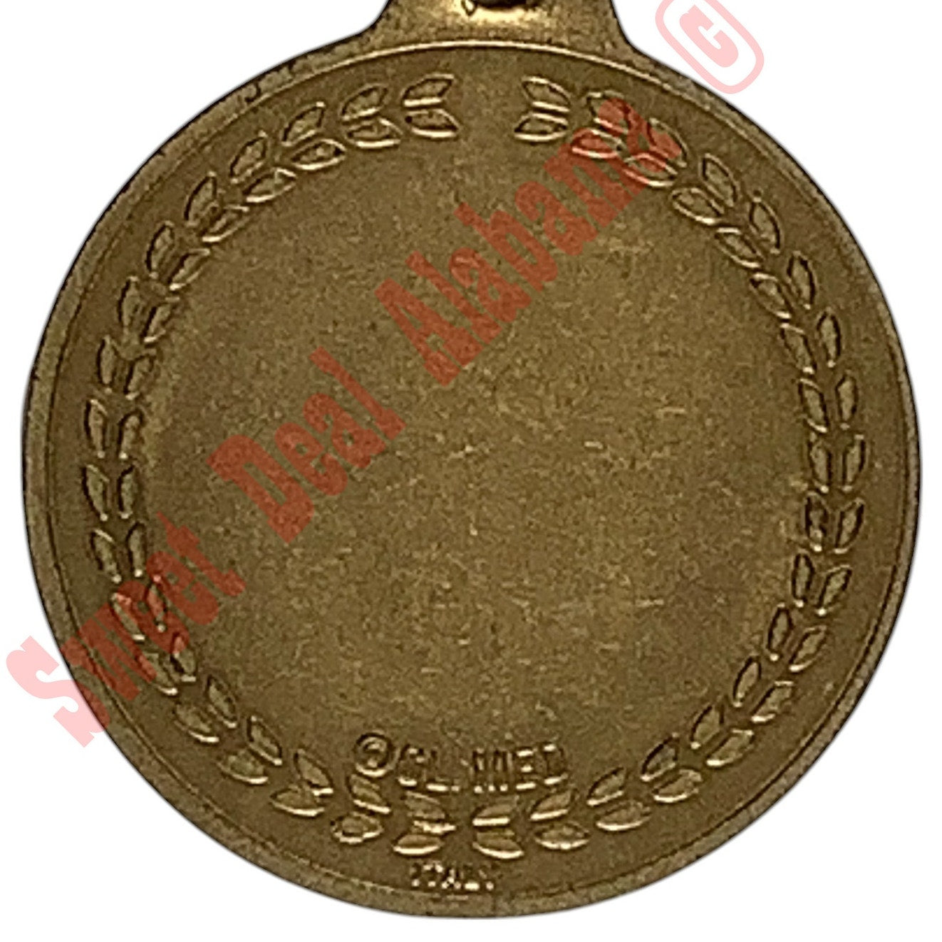 Laurel Victory Torch Achievement Bronze Medal 1-1/2"D Hanging on U.S Flag Ribbon