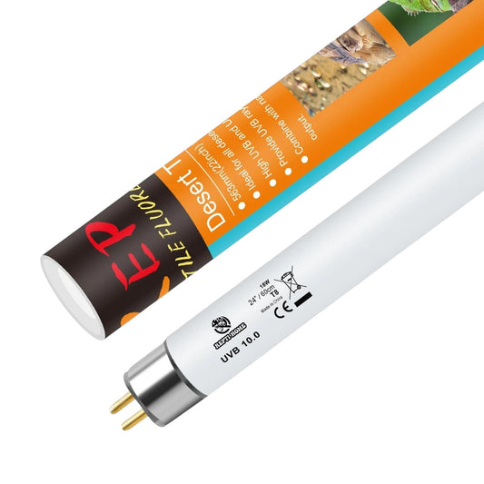 REPTI ZOO Reptile UVB 24" Fluorescent Bulb – 18W – 10.0 UVB – T8 Desert Lamp
