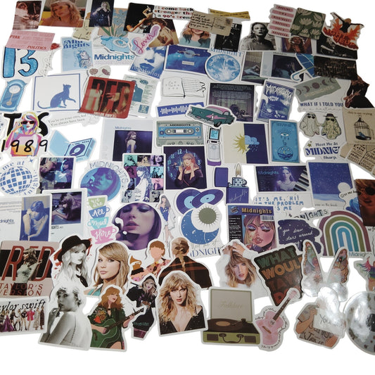 Lot/100 Assorted Style Taylor Swift Stickers Perfect for Scrapbooking & Crafts