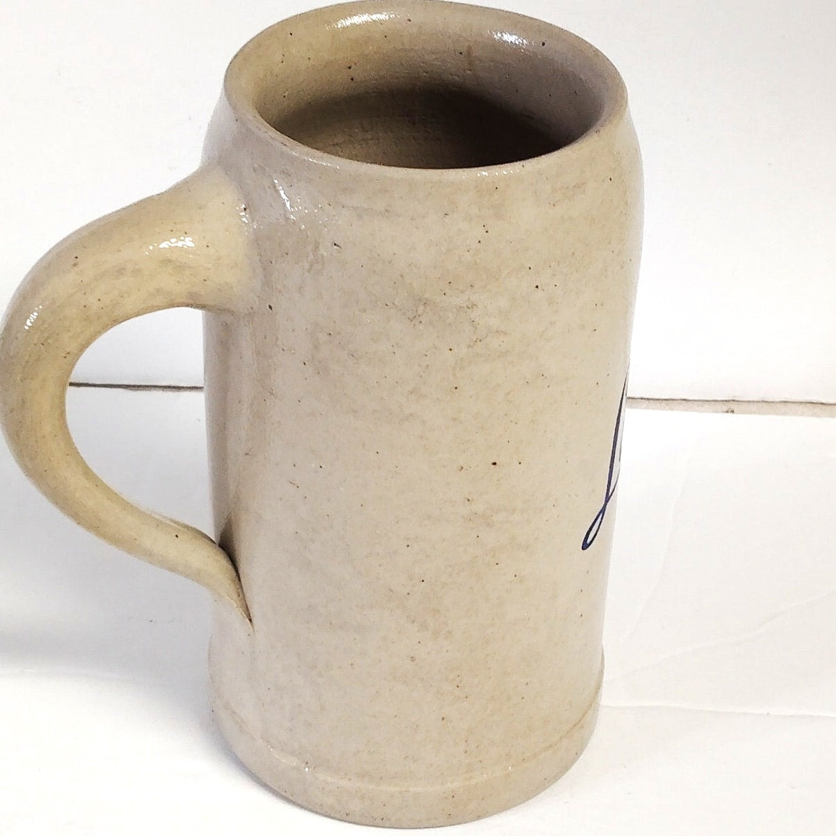 VTG Löwenbrauerei Grafenwöhr 1L German Salt‑Glazed Collector Beer Krug Stoneware