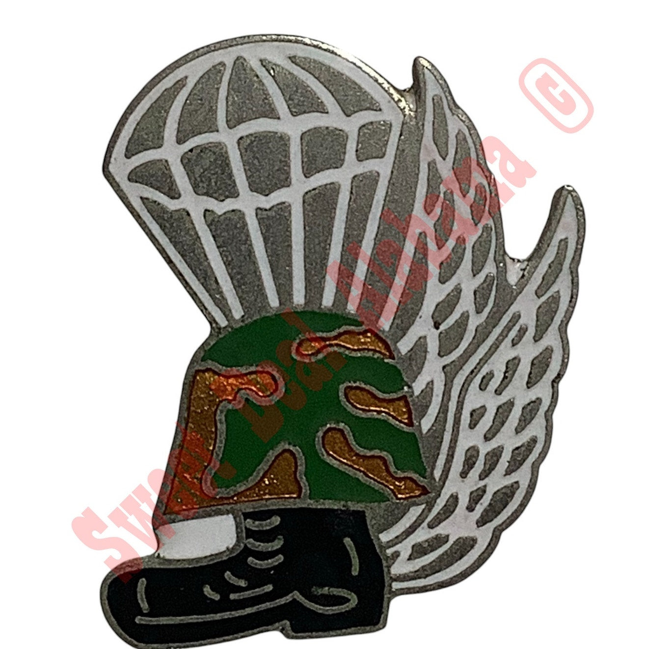 USMC Vietnam Airborne Parachute and Wings- Hat, Lapel, Tie Pin 1-1/8"H x 15/16"W