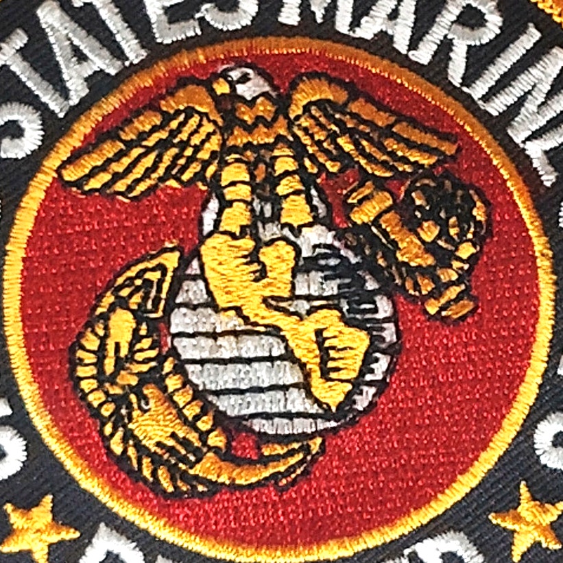 USMC Retired Patch Eagle Globe Anchor 3‑3/8" Round Patch