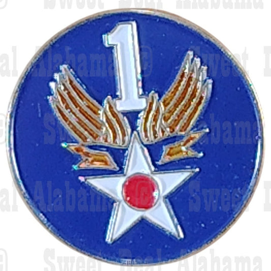 First Air Force (1AF) Collector's Hat, Lapel, Brooch Pin 1"D