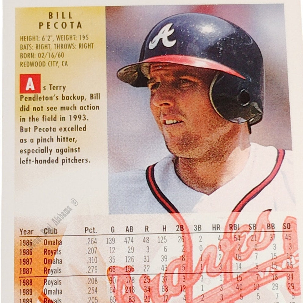 Bill Pecota, Atlanta Braves, #371, 1994 Fleer Baseball Collector's Card