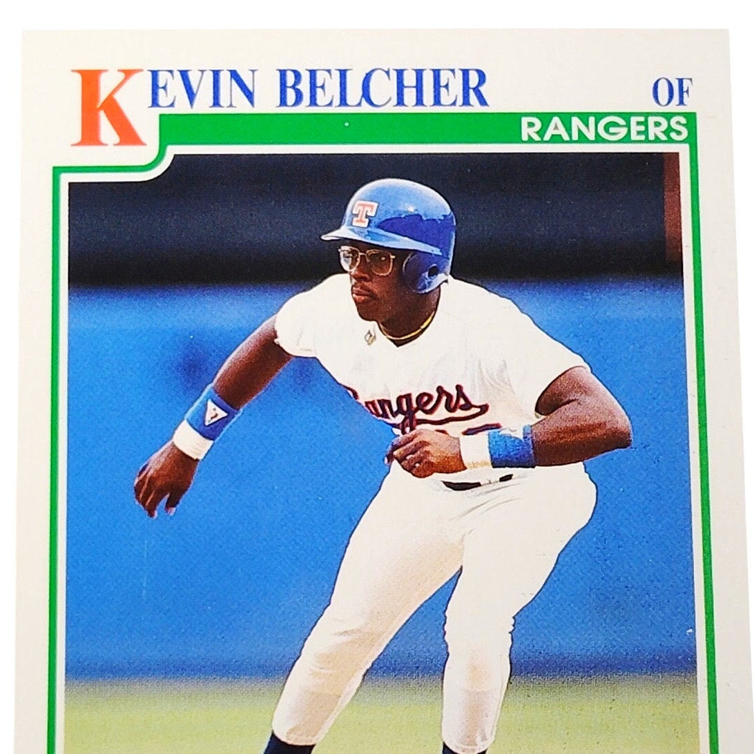 1991 Score Kevin Belcher #714 Texas Rangers Outfielder Rookie Prospect Card NM