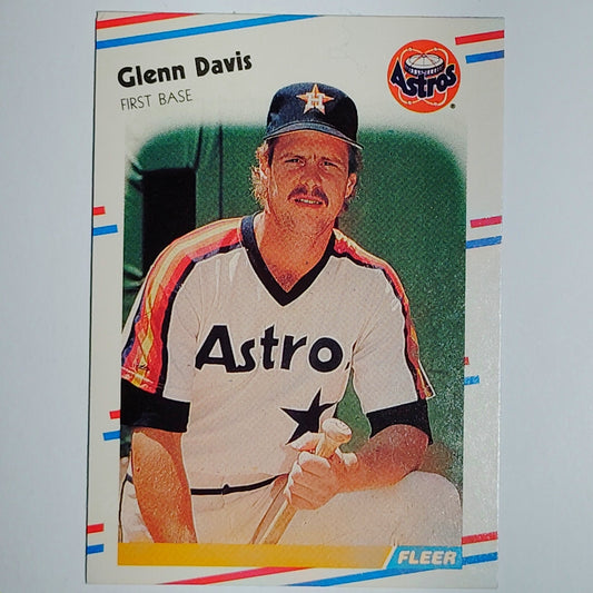 1988 Fleer Glenn Davis #445 Houston Astros First Base - All-Star Slugger VG/EX