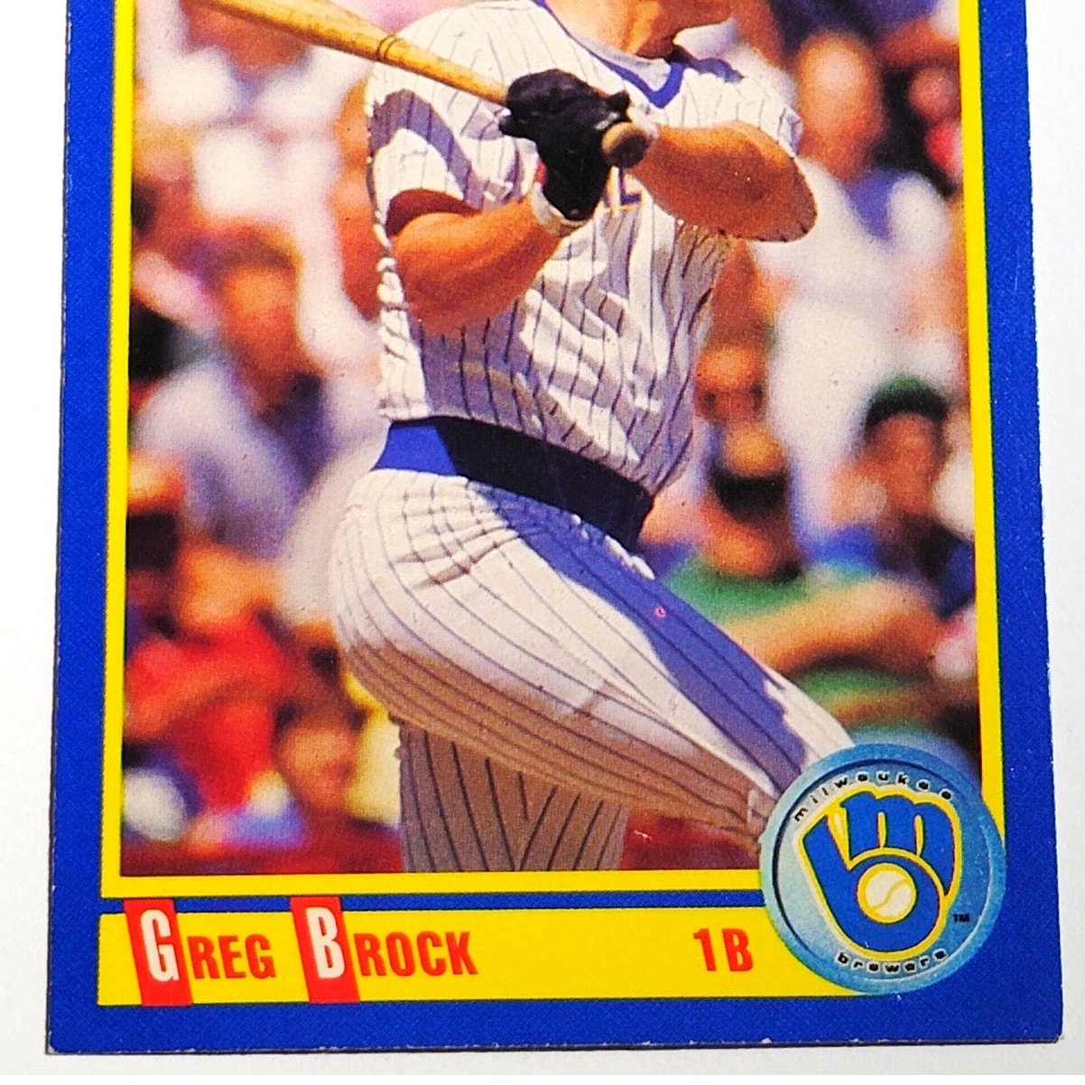 1990 Score Greg Brock #485 Milwaukee Brewers First Baseman MLB Baseball EX