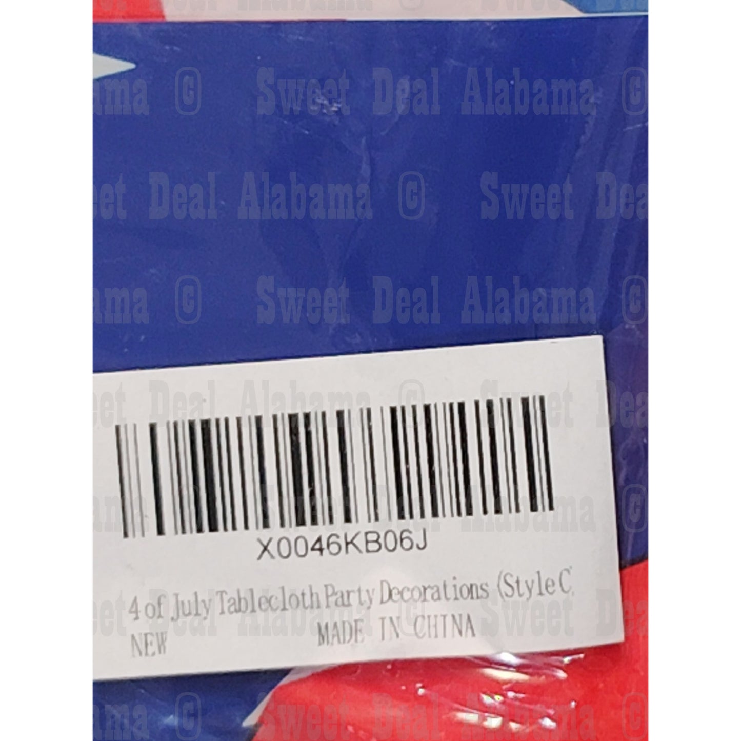 108" x 54" Plastic Tablecloth (2-Pk) July 4th, Patriotic Red/White/Blue Design
