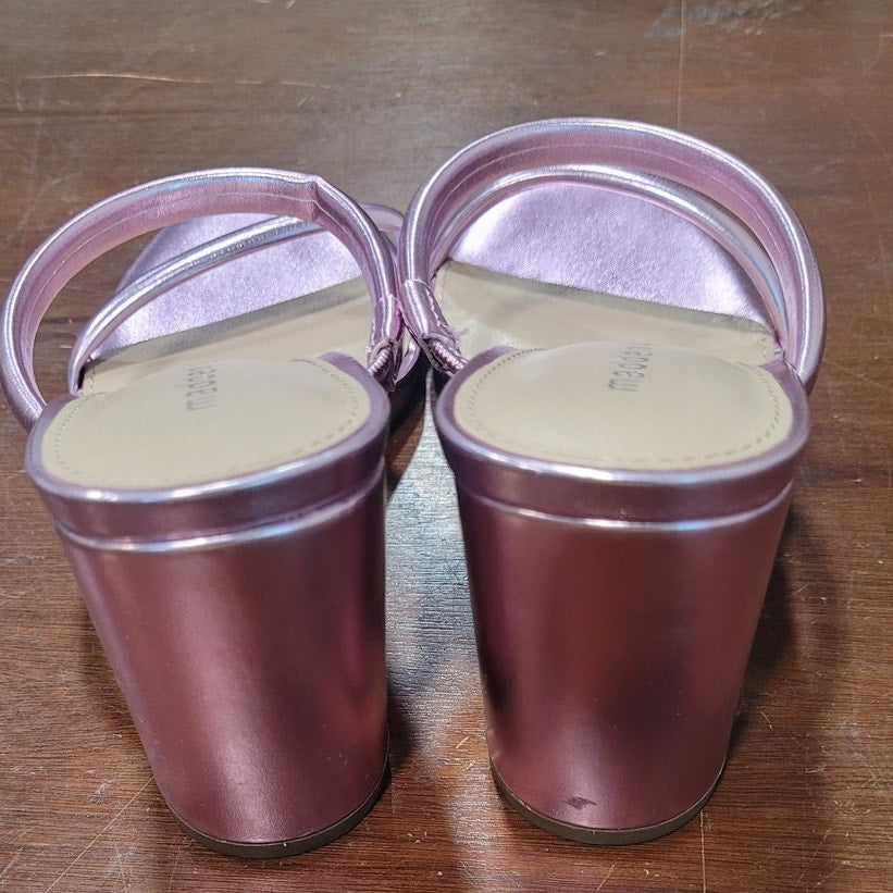 Madden Girl Tilly Heeled Sandals – Lavender Paris, Size 8, Slip-On Block Heel