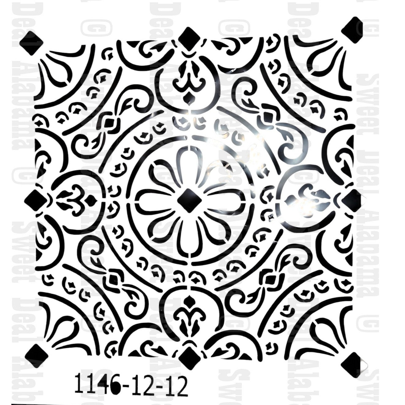 Kayra Decor Damask Wall Stencils 12x12 – 4 Designs (1180, 1196, 1118, 1201)