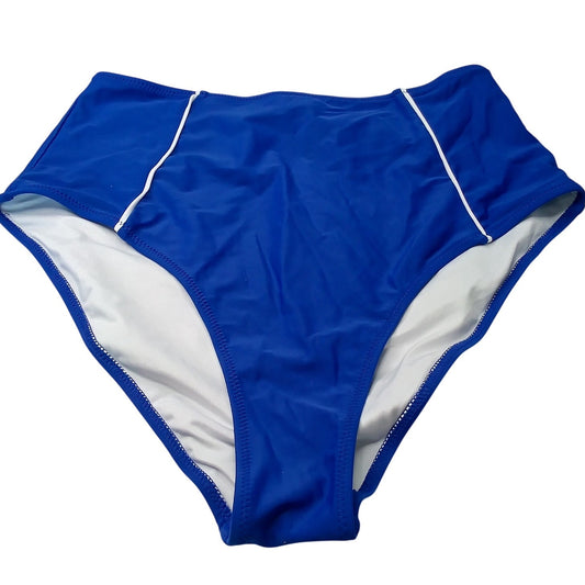 Cupshe Royal Blue High Waisted Bikini Bottoms Solid Swim Bottoms Women’s XL