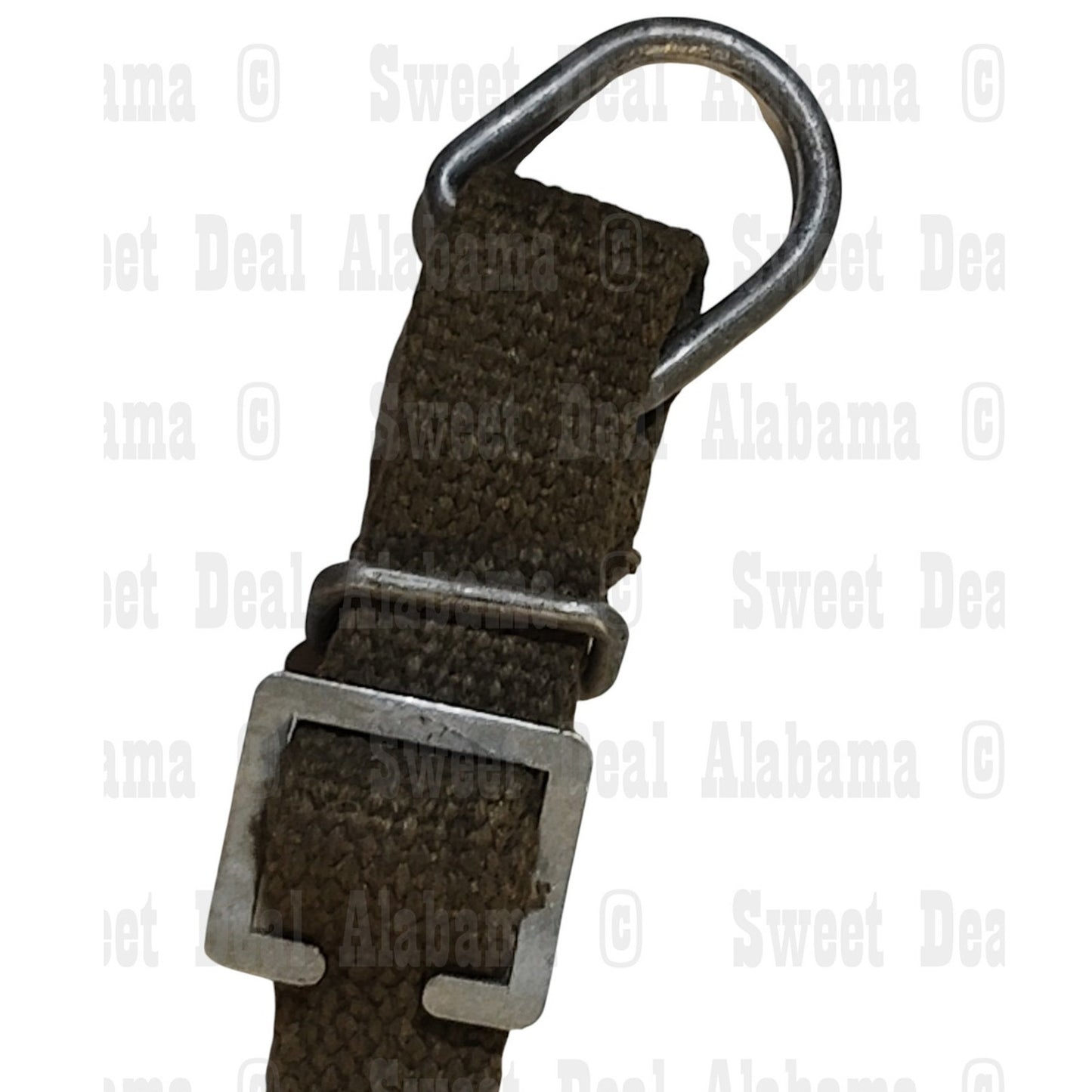 Military 24" OD Webbing Strap – 1" Wide, D-Ring, Tension Buckle, Stimpson Snap