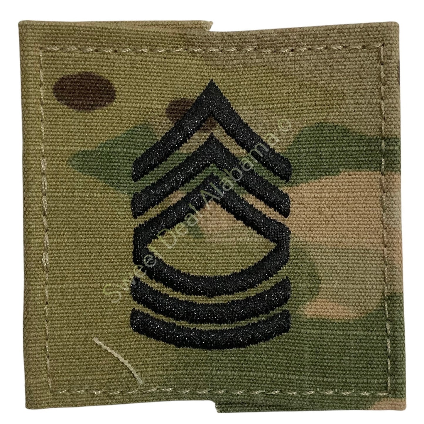 Army Master Sergeant E-8 OCP Sew-On Rank Uniform Insignia, Multi-Camo, 2" x 2"