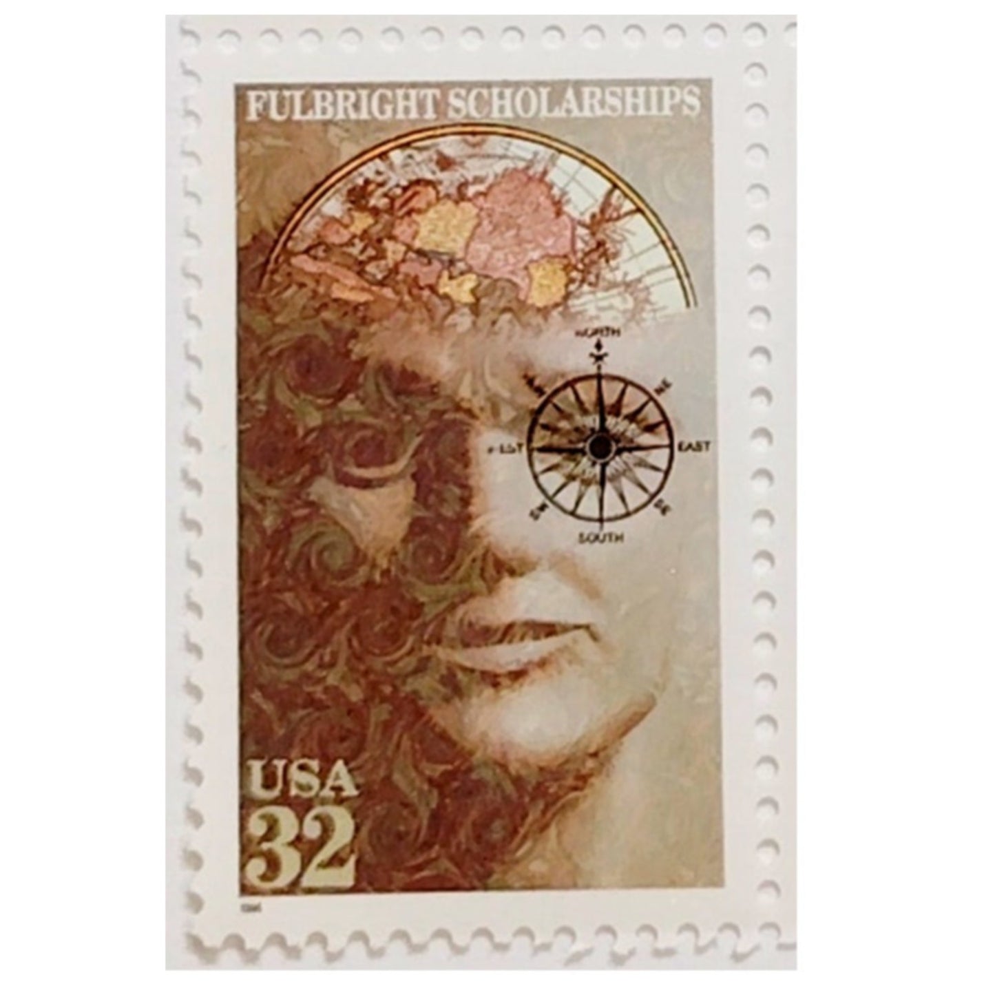 Block of 4 – 1996 USA 32¢ Fulbright Scholarships MNH Scott 3065