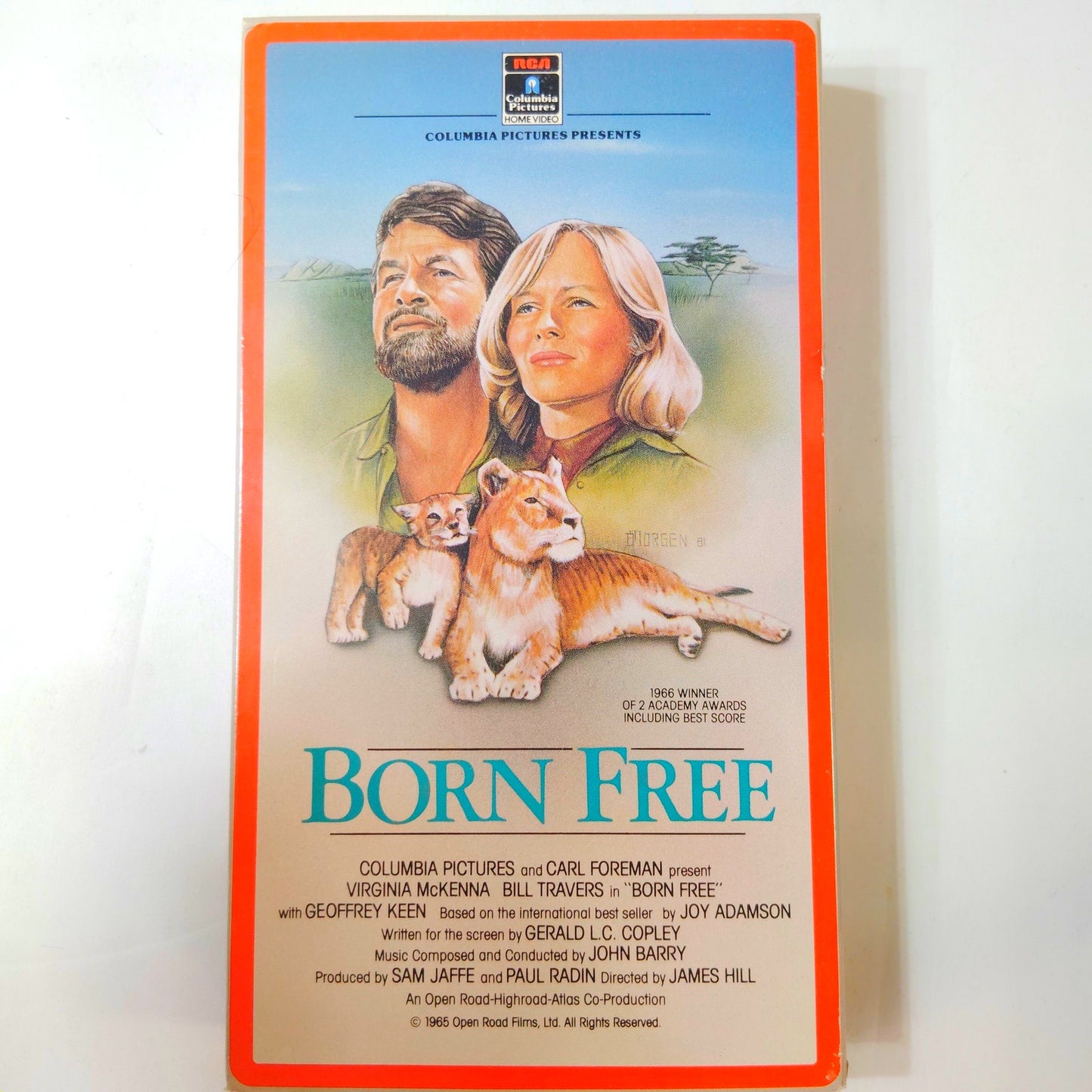 Born Free VHS 1983 RCA Columbia Pictures Wildlife Drama, True Story