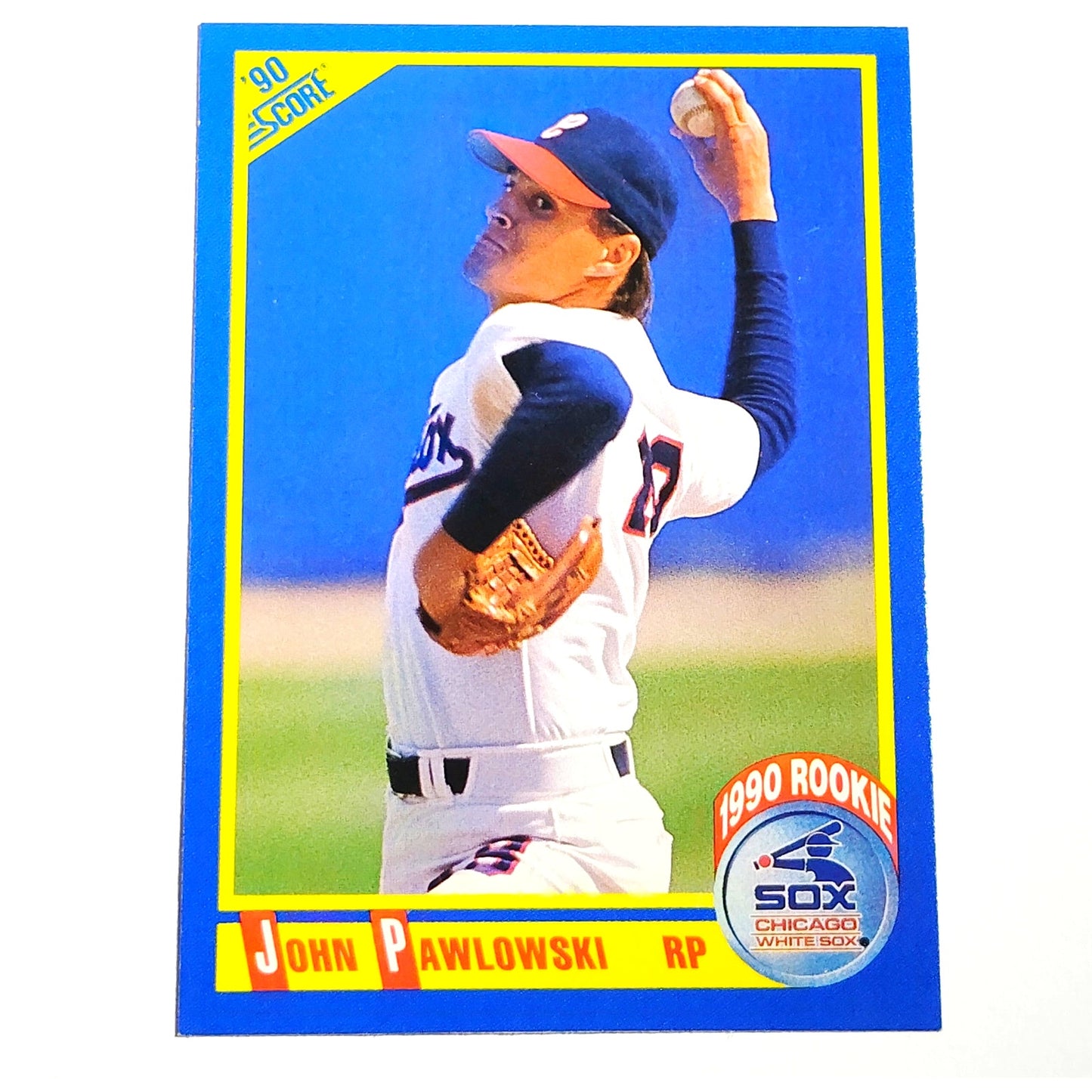1990 Score John Pawlowski RC #617 Chicago White Sox Rookie Pitcher Baseball EX