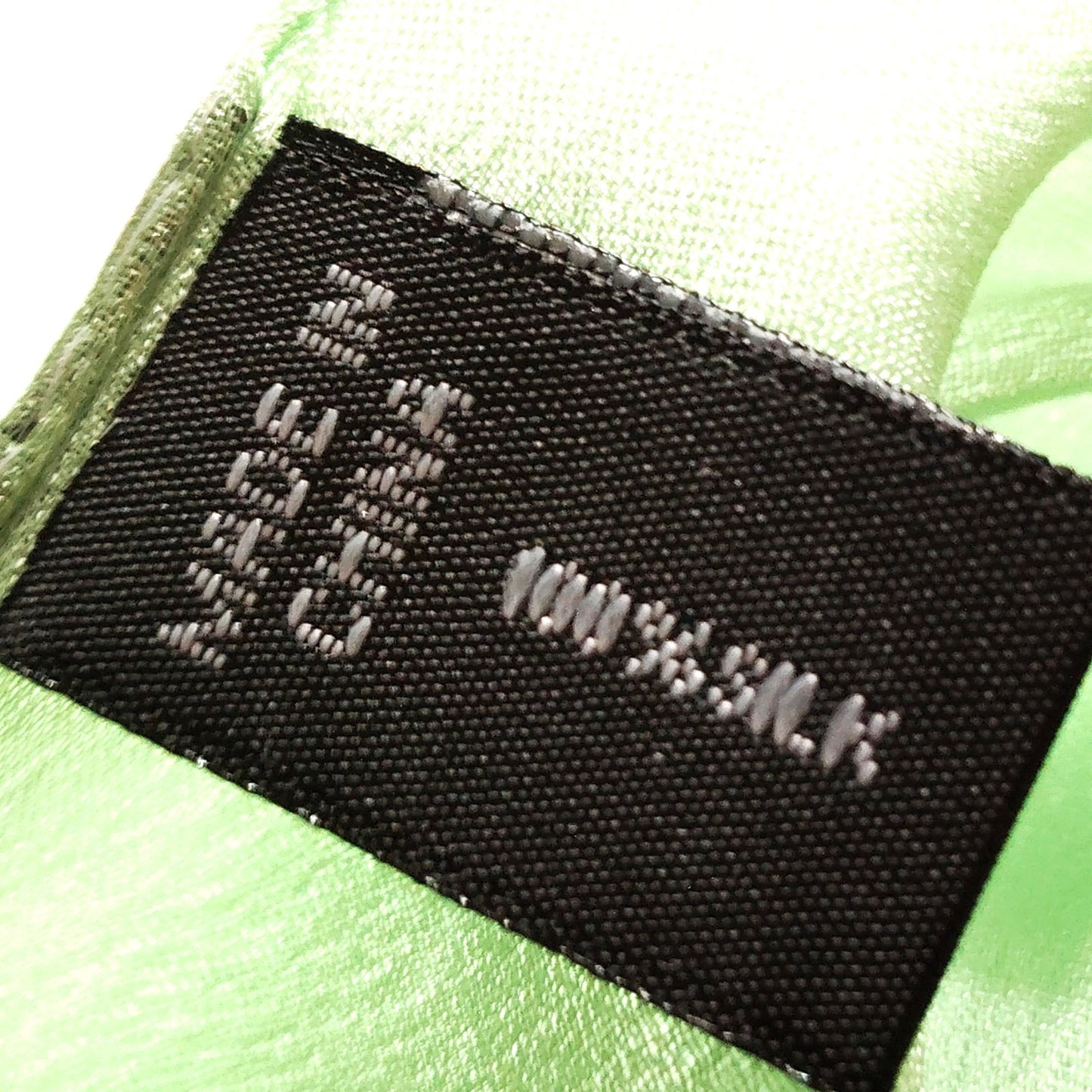 Sheer Green Silk Scarf 70" x 35" Lightweight Shiny Wrap NEW