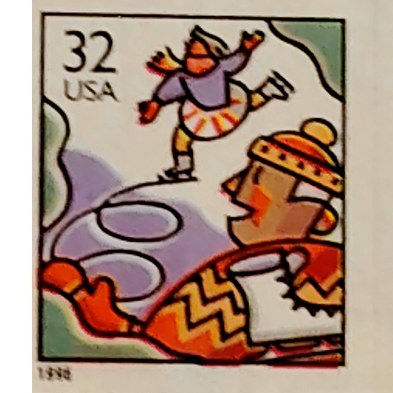 Block of 6 – 1996 USA 32¢ Skaters ATM Issue MNH Scott 3117