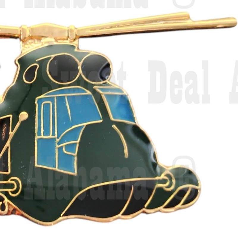 Sea Stallion CH-53 Helicopter Collector Hat, Lapel, Brooch Pin 1-7/8"W x 1"H