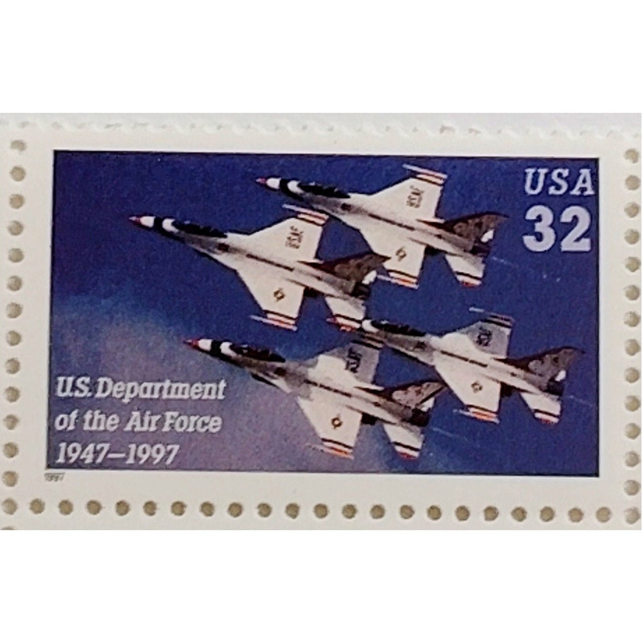 Plate Block of 4 – 1997 USA 32¢ Air Force 50th Anniversary MNH Scott 3167 P1111