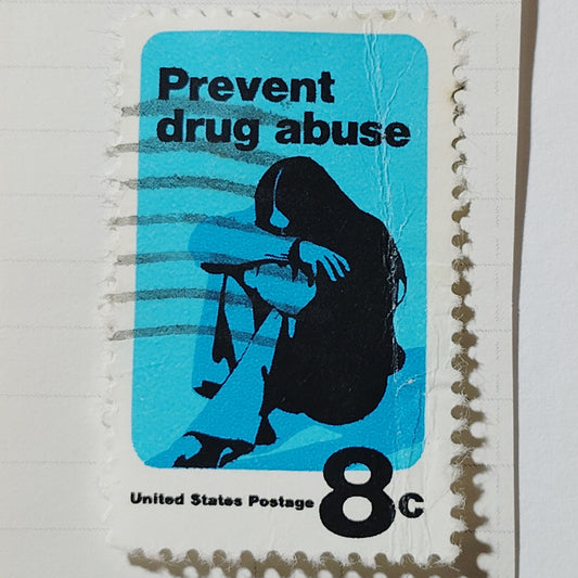 1971 US Postage Stamp Scott #1438 8c Prevent Drug Abuse Used Canceled Vintage