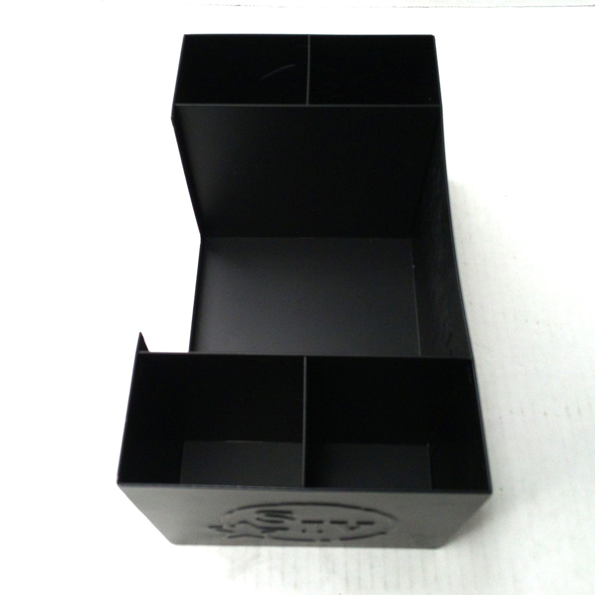 Maker's Mark Metal Black Bar Caddy Organizer Embossed Logo Napkin/Stirrer Holder