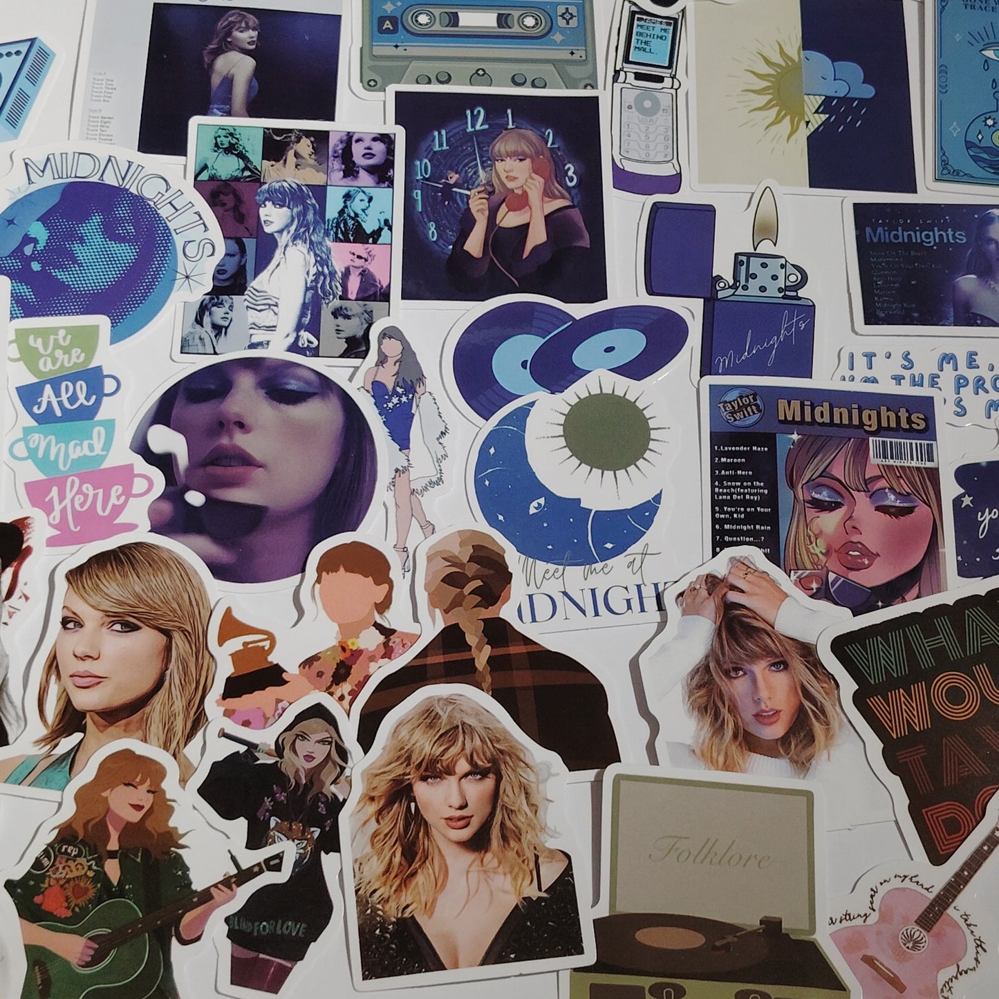 Lot/100 Assorted Style Taylor Swift Stickers Perfect for Scrapbooking & Crafts