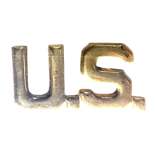 WWII US Army Officer Collar Insignia, Double Clutch Back - Vintage Military Pin