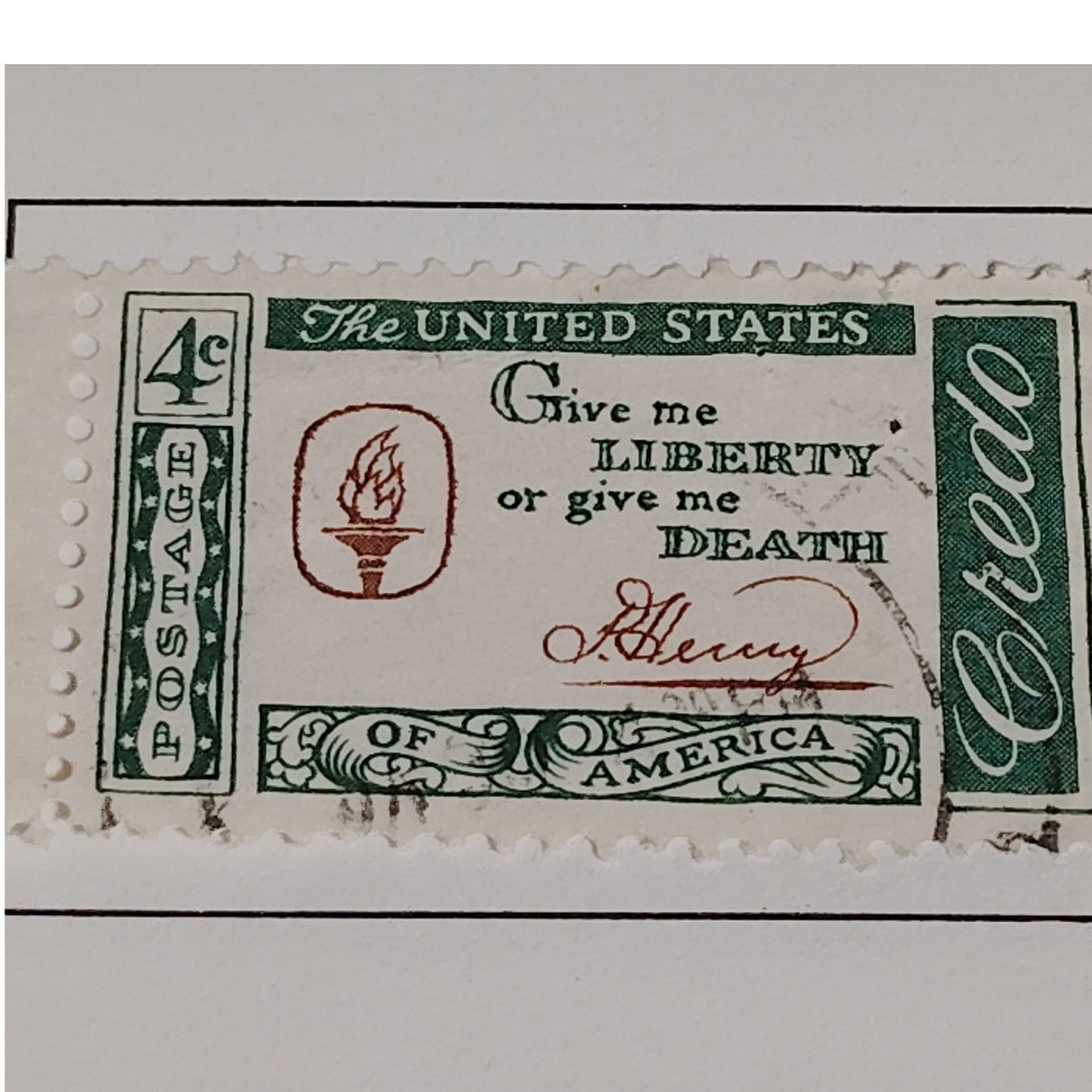 1961 Scott #1144 – 4¢ Patrick Henry / American Credo Series – Canceled