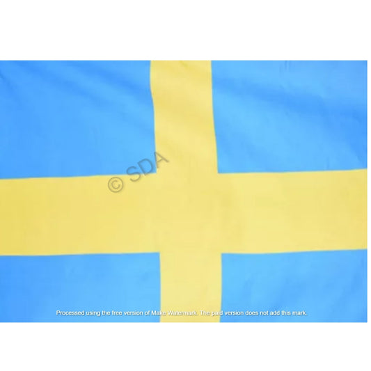 Country Flag, Sweden Flag, 3' x 5' Poly Flag / Banner, 100D Material