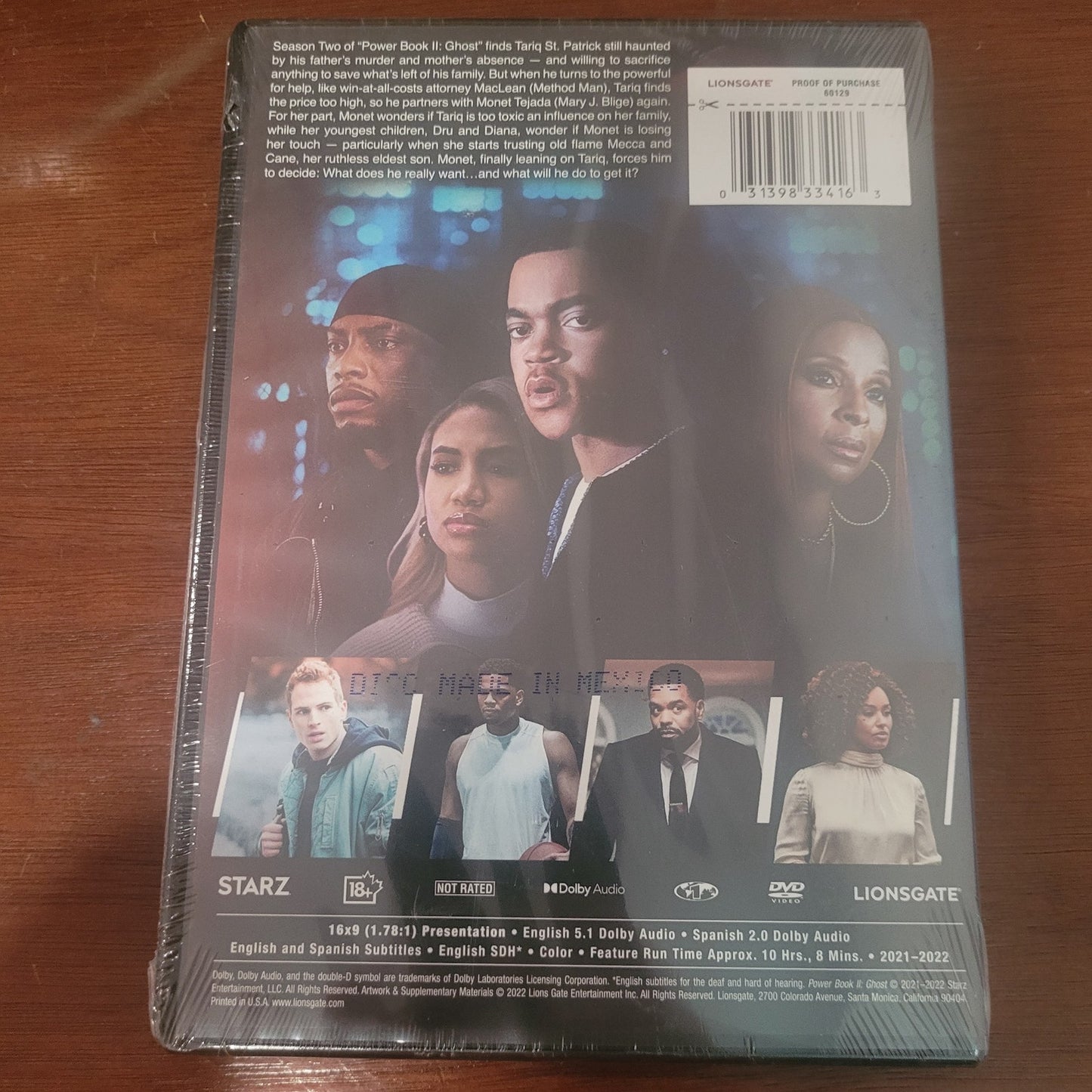 Power Book II Ghost Season 2 DVD  Drama Crime Series Tariq Rainey Jr MJ Blige