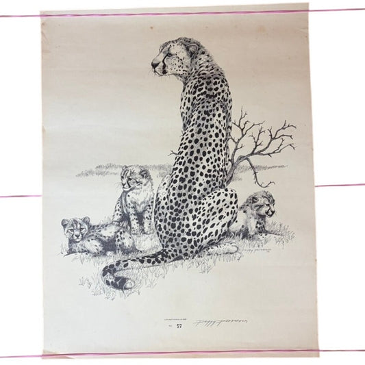 VTG Peggy Perkerson Cheetah Print - 18x14" Signed, Limited Edition Print 57/400