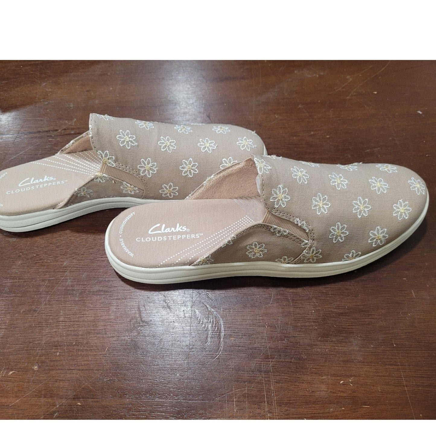 Clarks Breeze Shore Mule – Taupe Combi, Women’s Size 8 Narrow, Slip-On Comfort