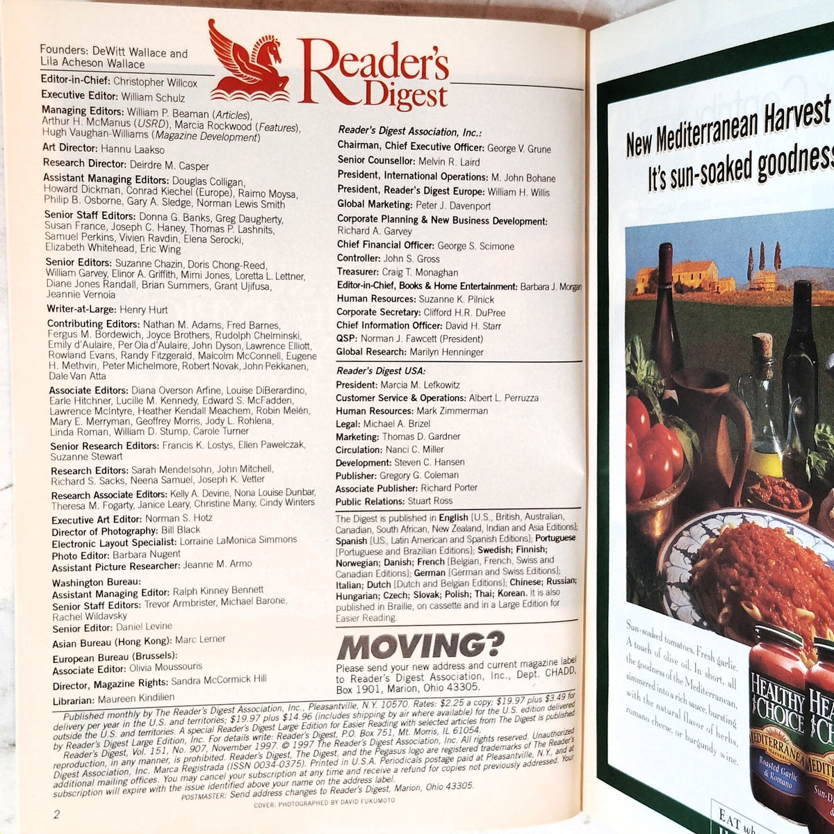 Reader's Digest November 1997 Magazine Vol 151 No 907 Brother's Helping Hands