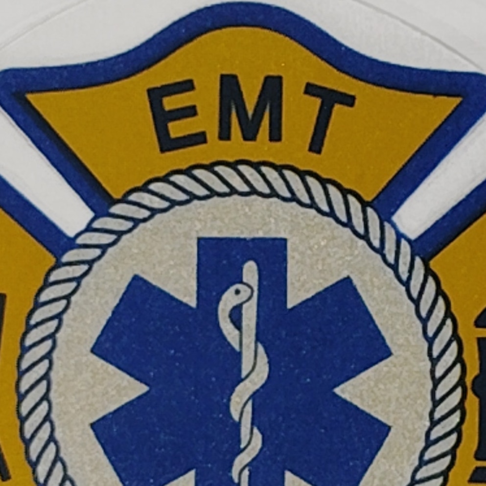 Firefighter/EMT Maltese Cross Decal – 3" D, Inside Window, Dual Role Symbol