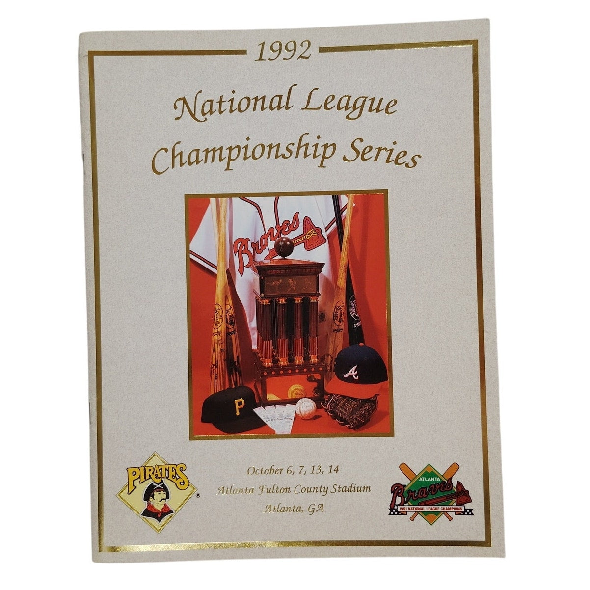 1992 National League Championship Series Program – Atlanta Braves vs. Pittsburgh Pirates, Atlanta GA