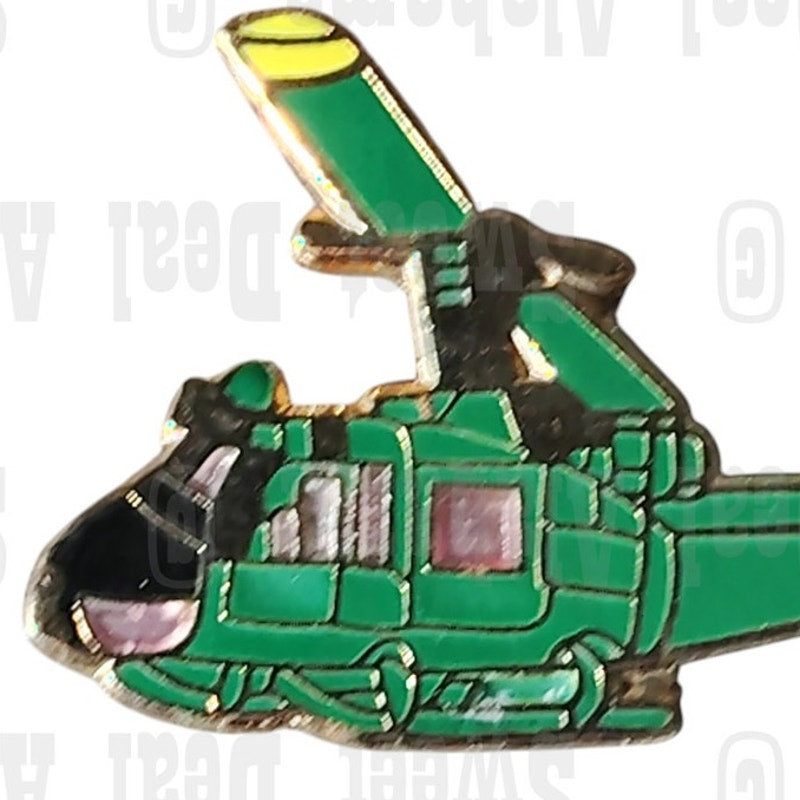 Huey UH-1 Helicopter, Collector's Hat, Lapel, Brooch Pin 1-1/4"W x 3/4"H