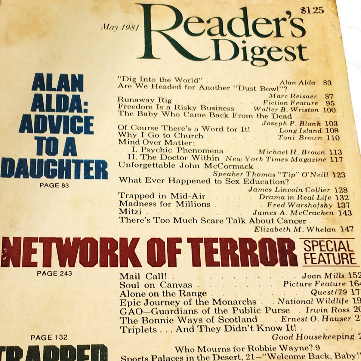 Reader's Digest May 1981 Magazine - Alan Alda, Rubik's Cube, Vol. 118 No. 709