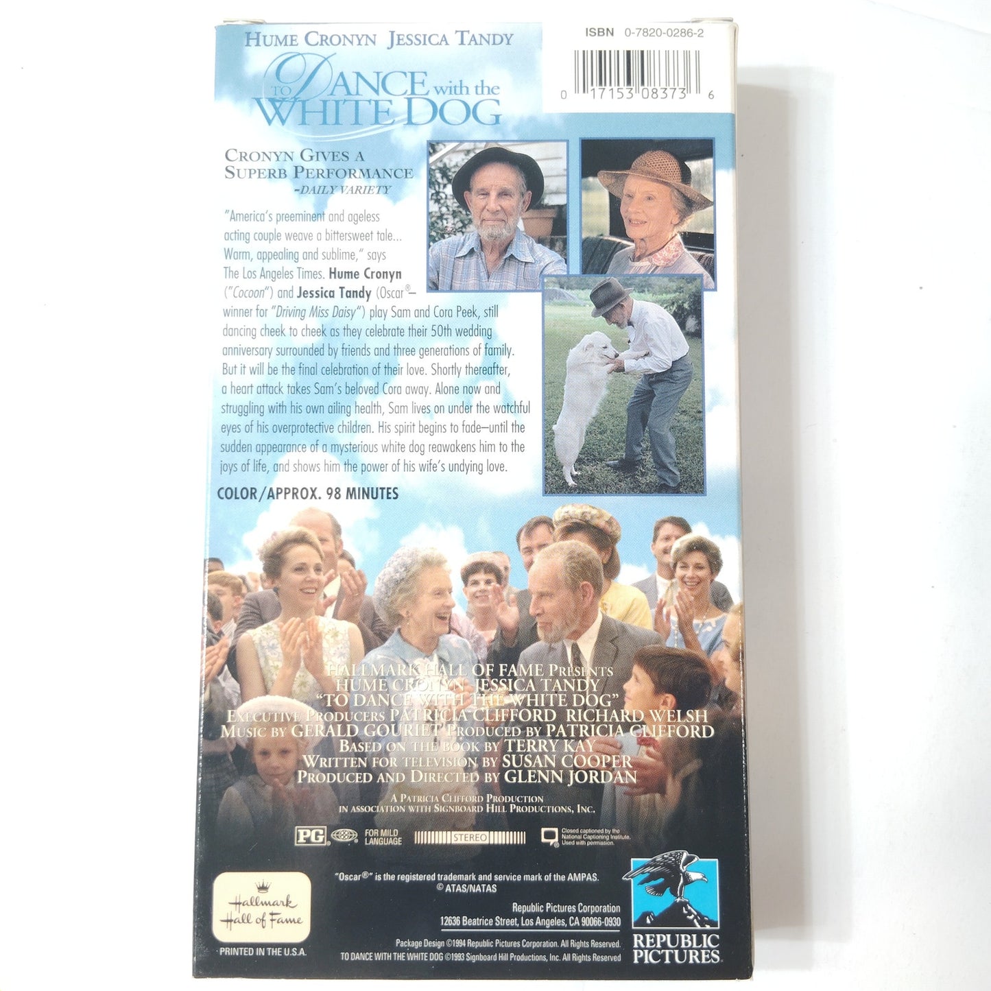 To Dance with the White Dog VHS 1993 Hume Cronyn Jessica Tandy Hallmark Drama